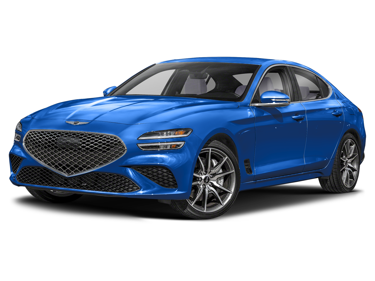 2025 Genesis G70 2.5T in Kawah Blue — front three-quarter view
