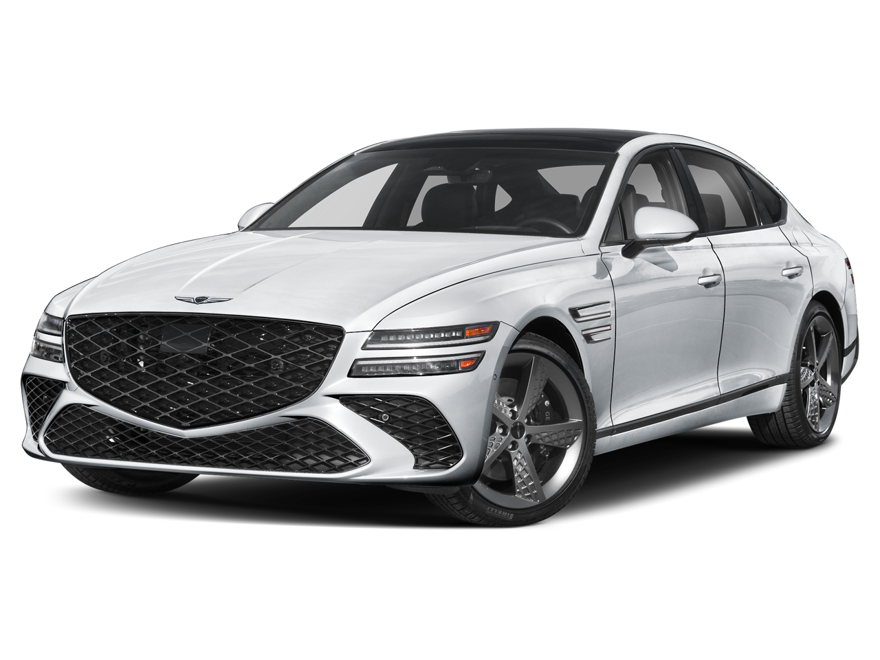 2026 Genesis G80 2.5T in Uyuni White — front three-quarter view