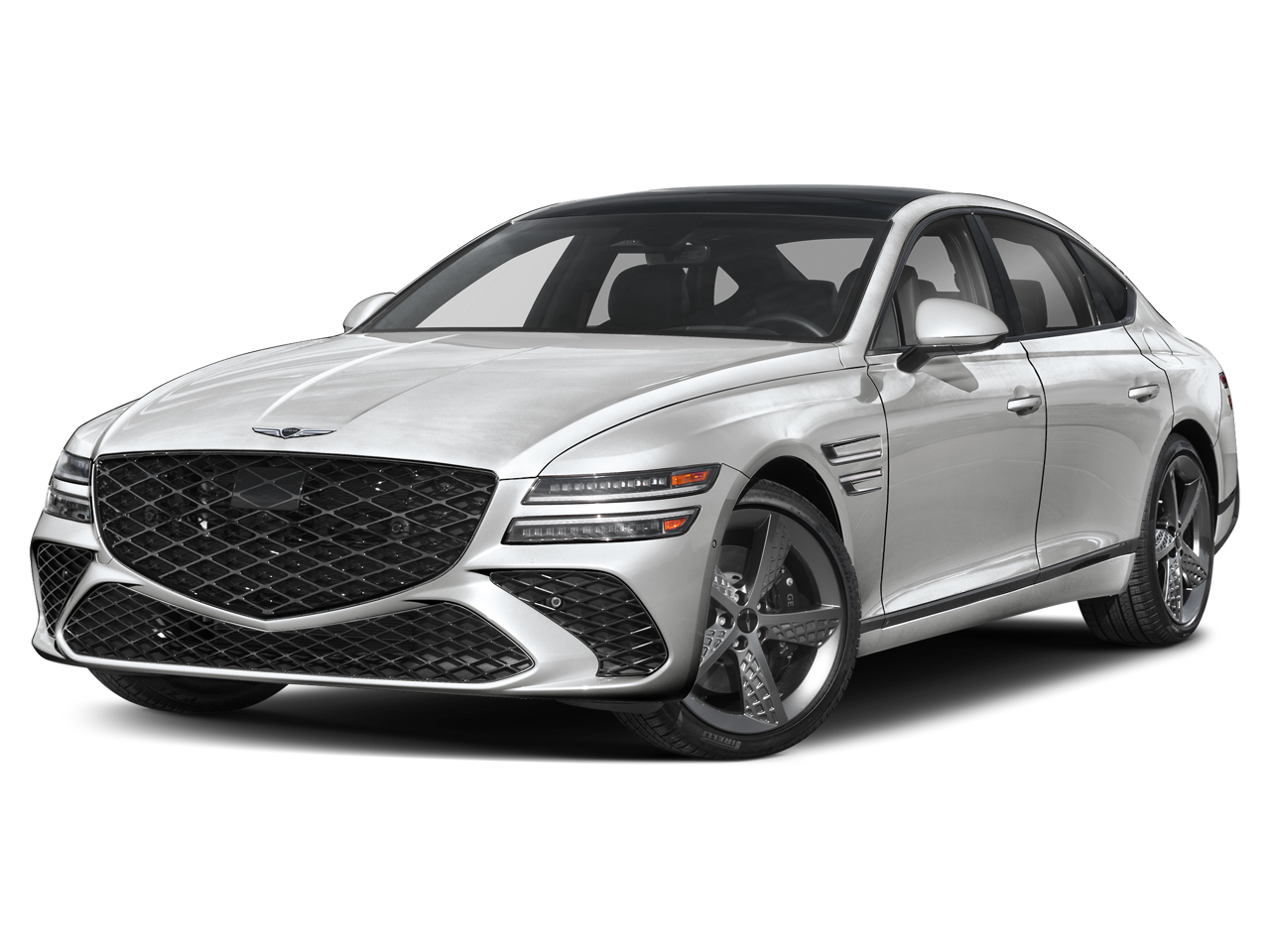2026 Genesis G80 3.5T in Vatna Gray — front three-quarter view