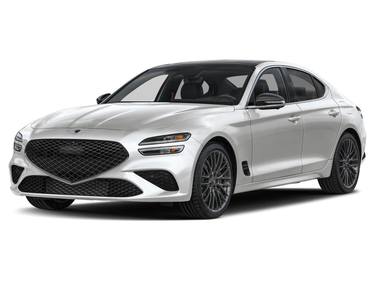2026 Genesis G70 3.3T Prestige Graphite in Vatna Gray — front three-quarter view