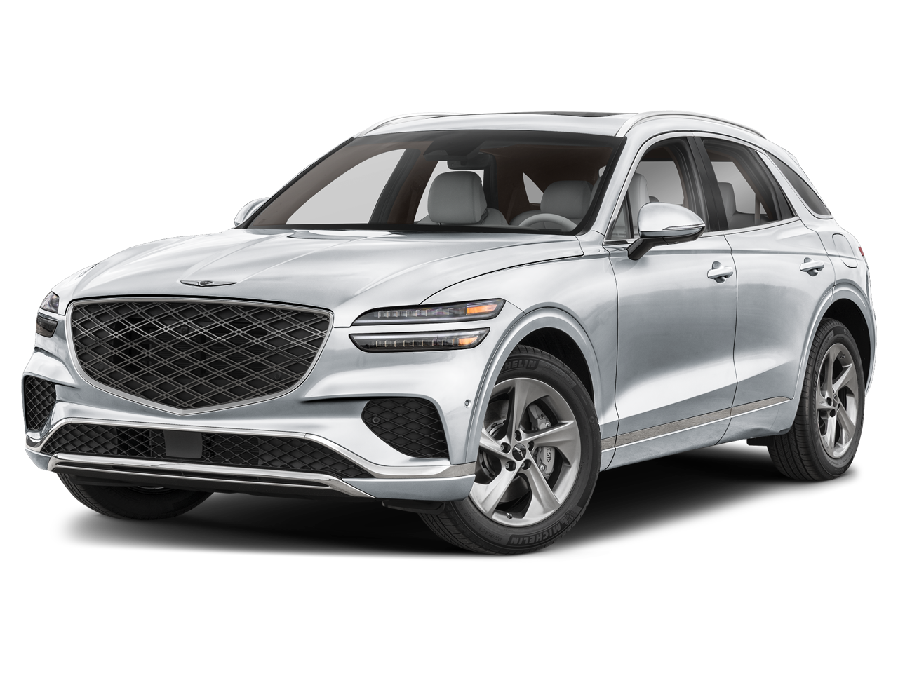 2026 Genesis GV70 2.5T Advanced in Uyuni White — front three-quarter view