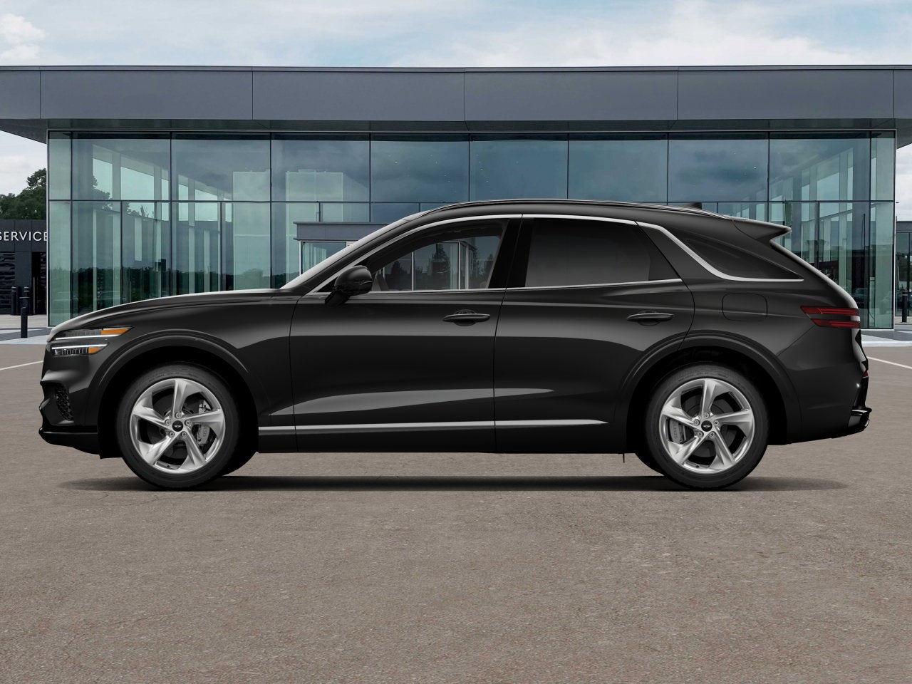 2026 Genesis GV70 — rear three-quarter view