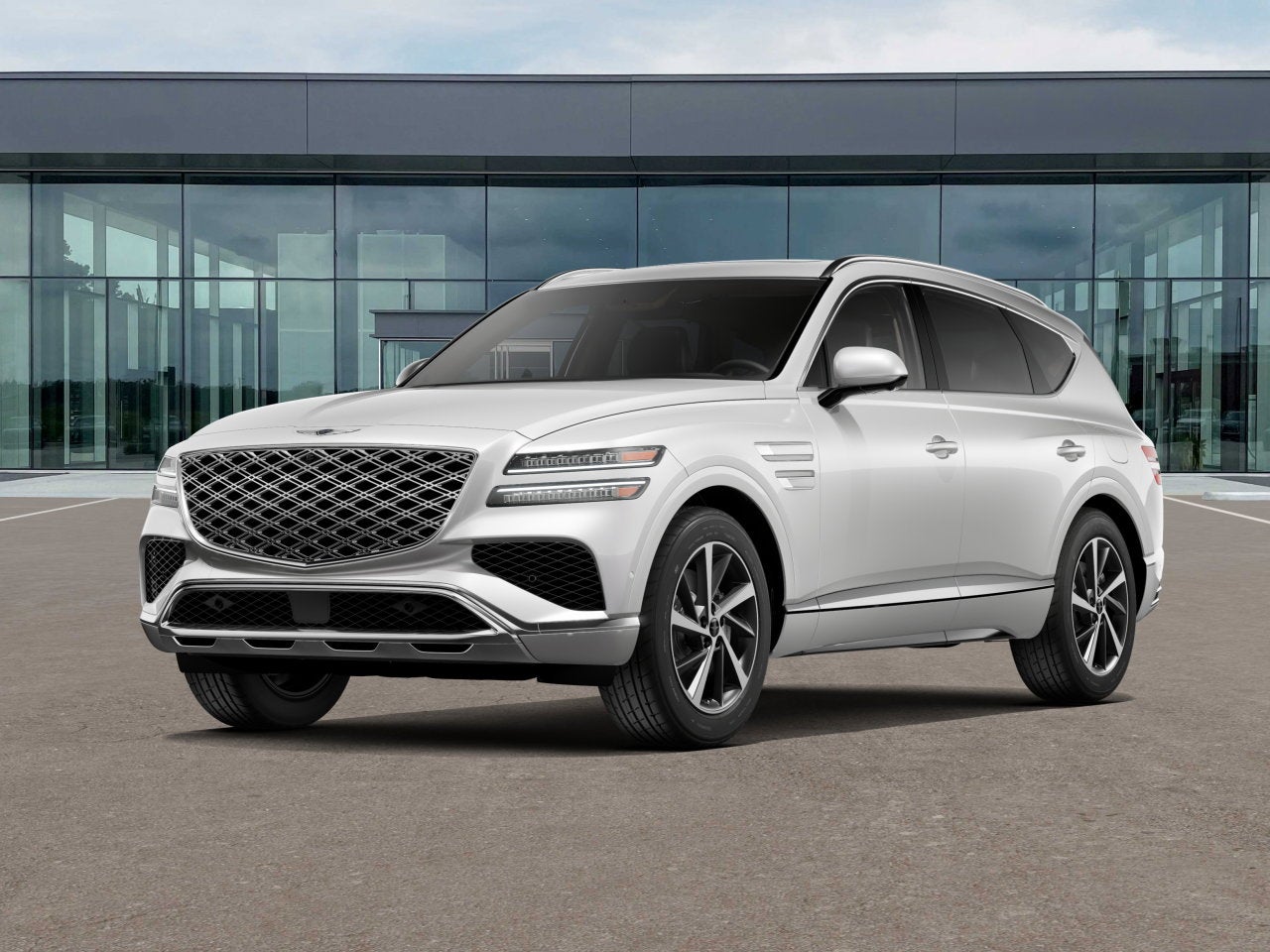 2026 Genesis GV80 2.5T ADVANCED in Uyuni White — front three-quarter view