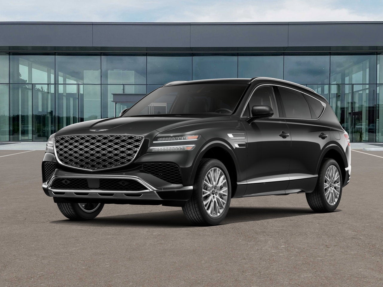 2026 Genesis GV80 2.5T in Vik Black — front three-quarter view